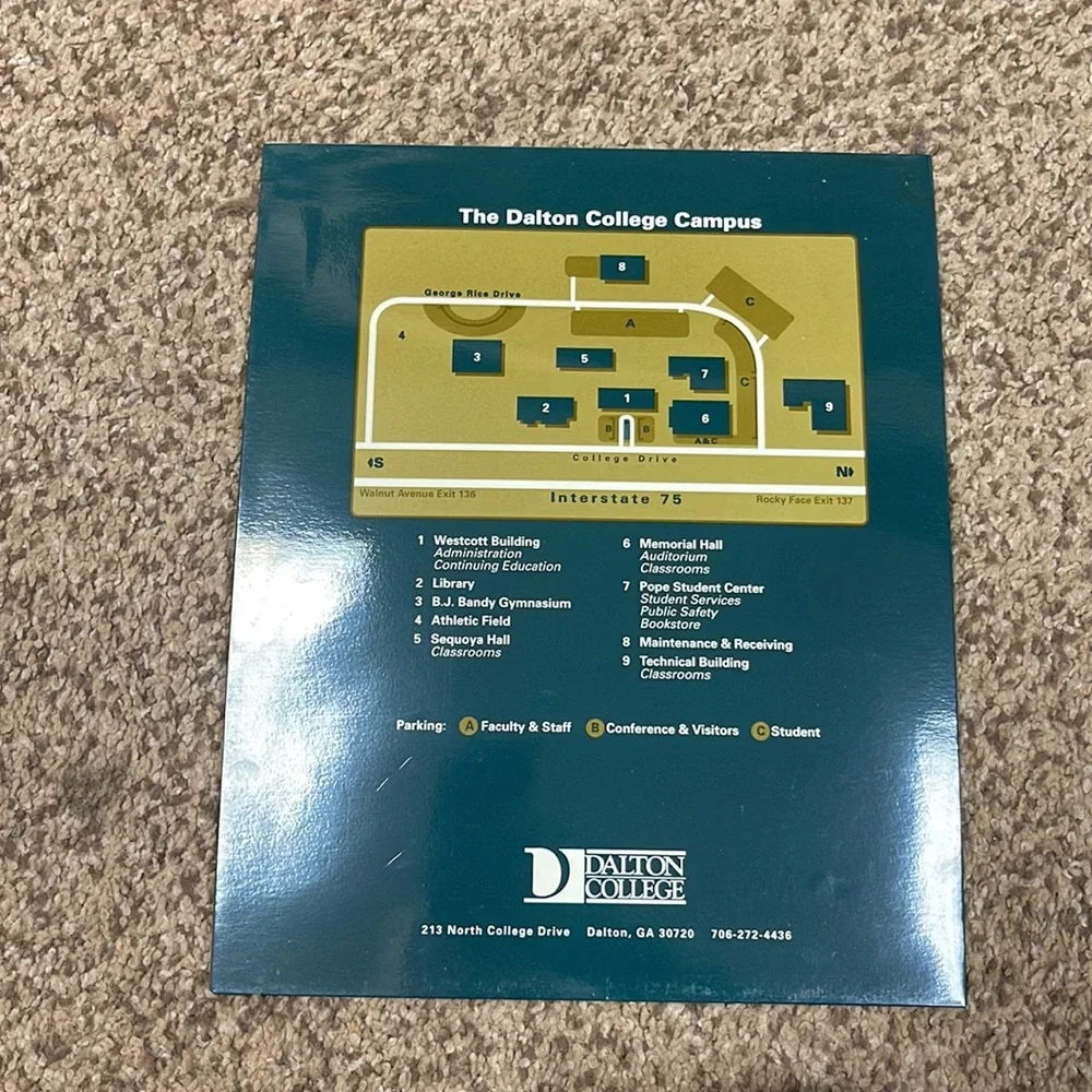 Vintage Dalton College folder Serving Northwest Georgia